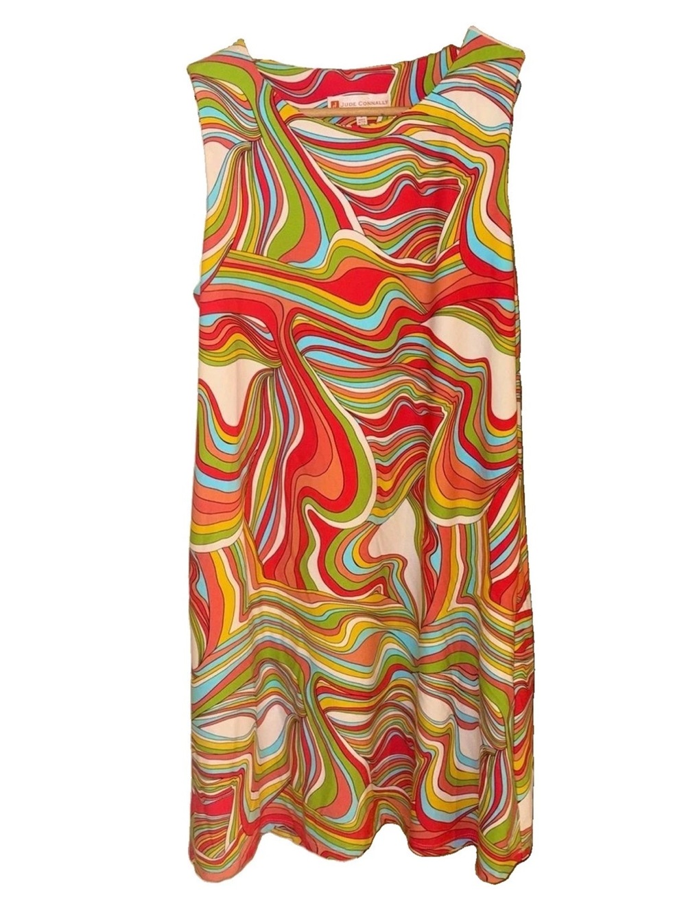 JUDE CONNALLY Psychedelic Print Sleeveless Shift Pucci Dress S